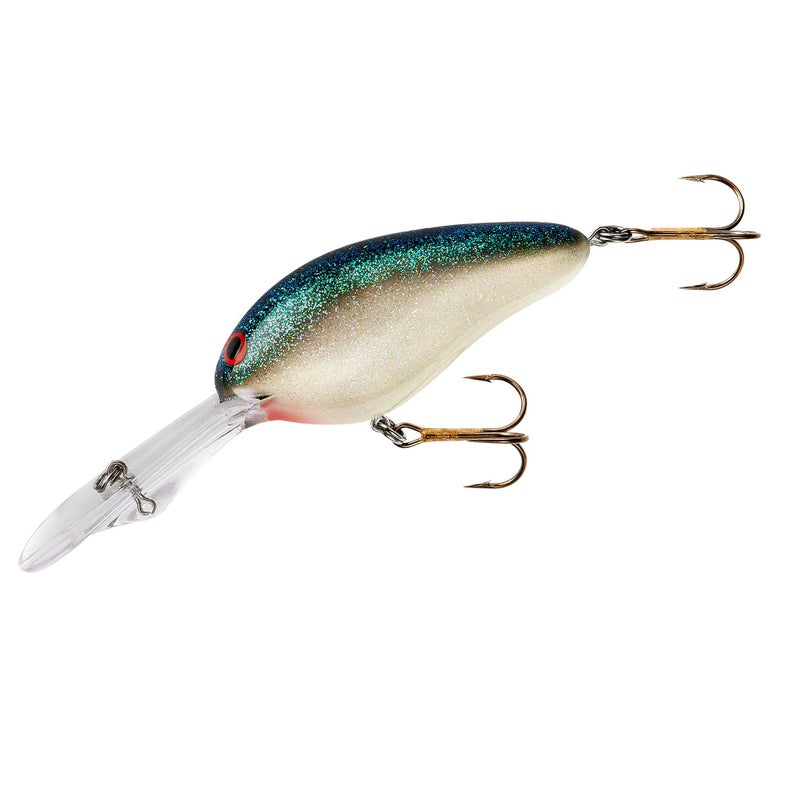 Norman Lures DD22 Deep-Diving Crankbait Bass Fishing Lure, Freshwater Fishing Accessories, 3"", 5/8 oz, White Black Green - Image 1